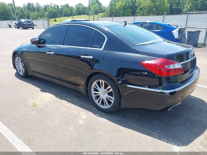 2014 Hyundai Genesis VIN KMHGC4DD6EU263308 IAAI salvage auction — RIGHT FRONT, Salvage (Mississippi), sold $1,350 on 2026-07-09 (photo 3)