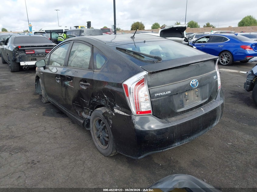 2015 Toyota Prius VIN JTDKN3DU7F0459530 IAAI salvage auction — RIGHT REAR, Salvage Certificate (California), sold $1,800 on 2026-07-24 (photo 3)