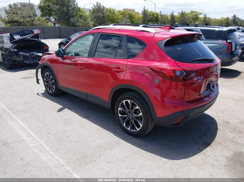 2016 Mazda Cx-5 VIN JM3KE4DY8G0892498 IAAI salvage auction — FRONT END, Salvage Title, sold $2,600 on 2026-07-29 (photo 3)