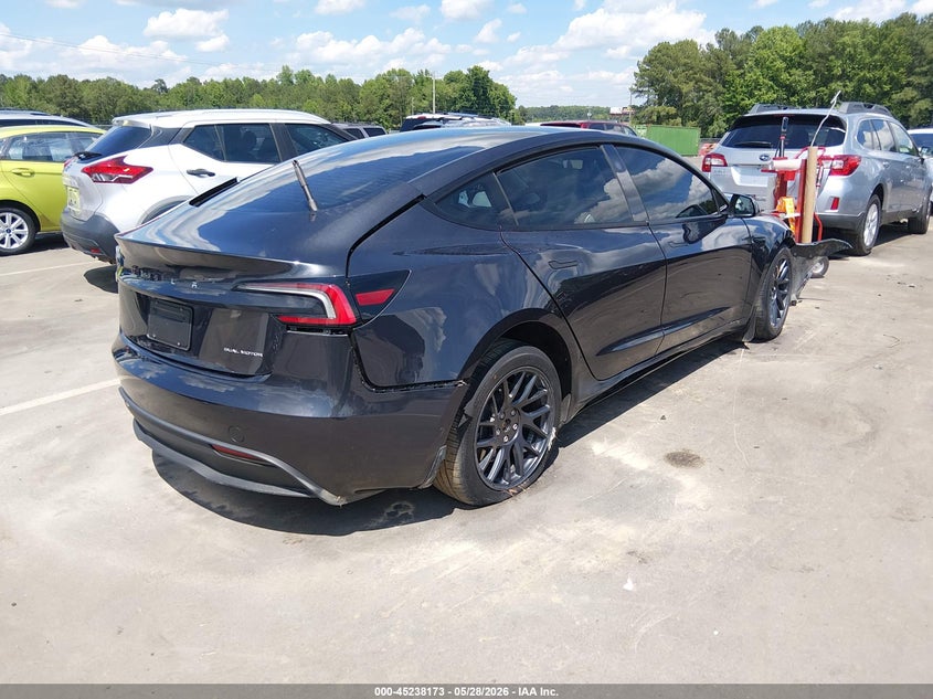 2025 Tesla Model 3 VIN 5YJ3E1EB9SF002879 IAAI salvage auction — FRONT END, Salvage Title, sold $9,050 on 2026-07-15 (photo 4)
