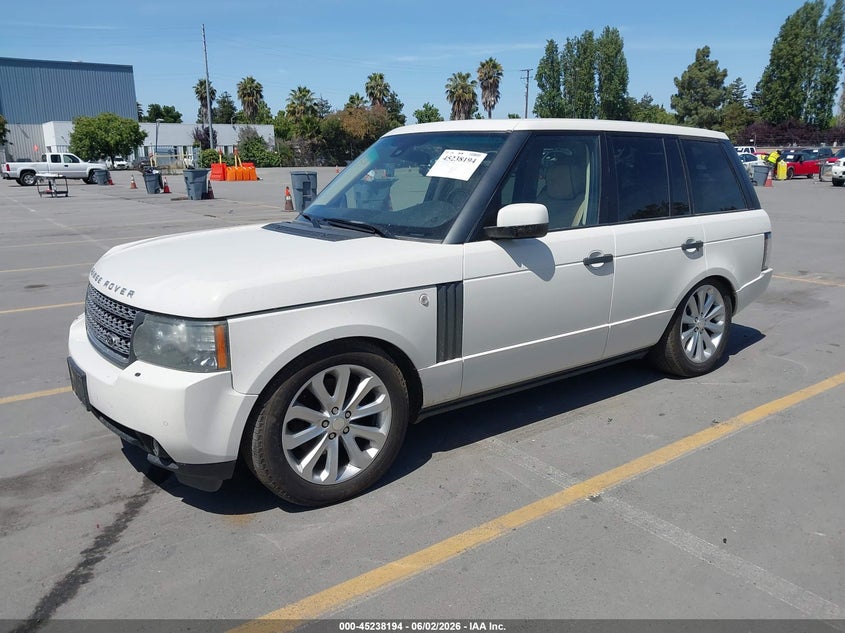 2010 Land rover RANGE ROVER VIN SALMF1D46AA324108 IAAI salvage auction — Burn Engine, Salvage (California), sold $400 on 2026-07-20 (photo 2)