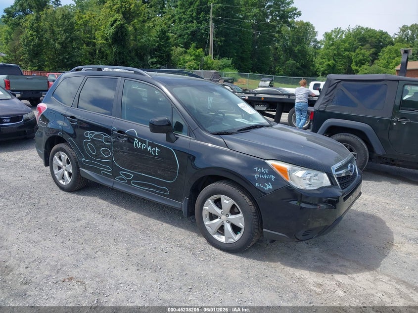 2015 Subaru Forester VIN JF2SJADC5FH818352 IAAI salvage auction — FRONT END, Clear (Virginia), sold $25 on 2026-07-28 (photo 1)