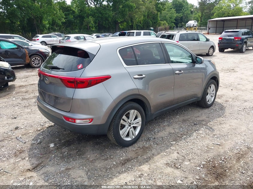 2018 Kia Sportage VIN KNDPMCAC7J7371016 IAAI salvage auction — LEFT SIDE, Salvage Title, sold $2,500 on 2026-07-17 (photo 4)