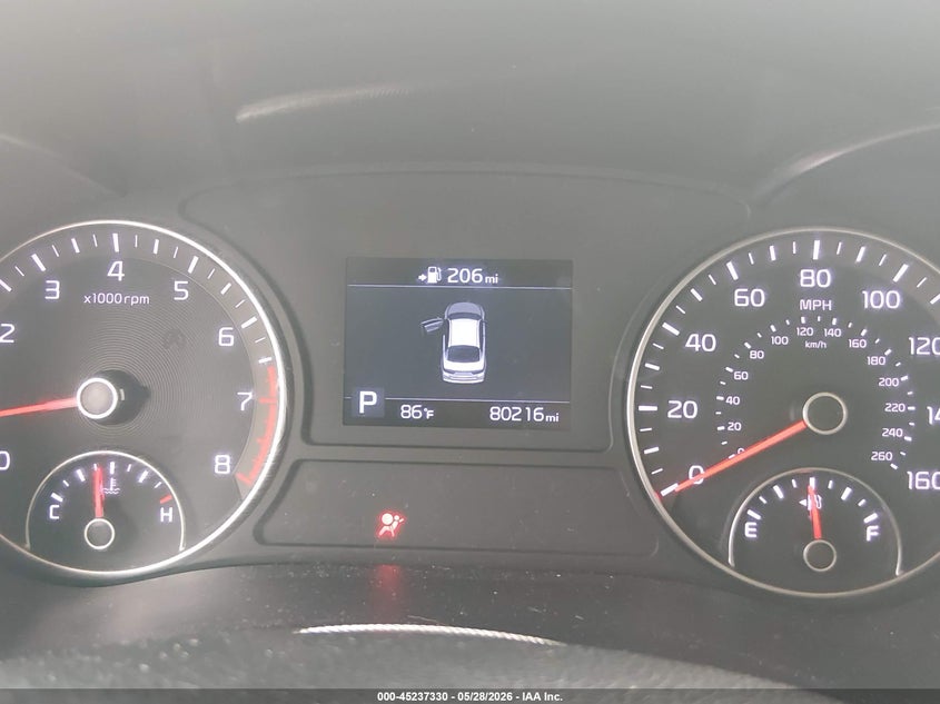2020 Kia Optima VIN 5XXGT4L36LG418794 IAAI salvage auction — FRONT END, Salvage Title, sold $2,650 on 2026-07-14 (photo 7)