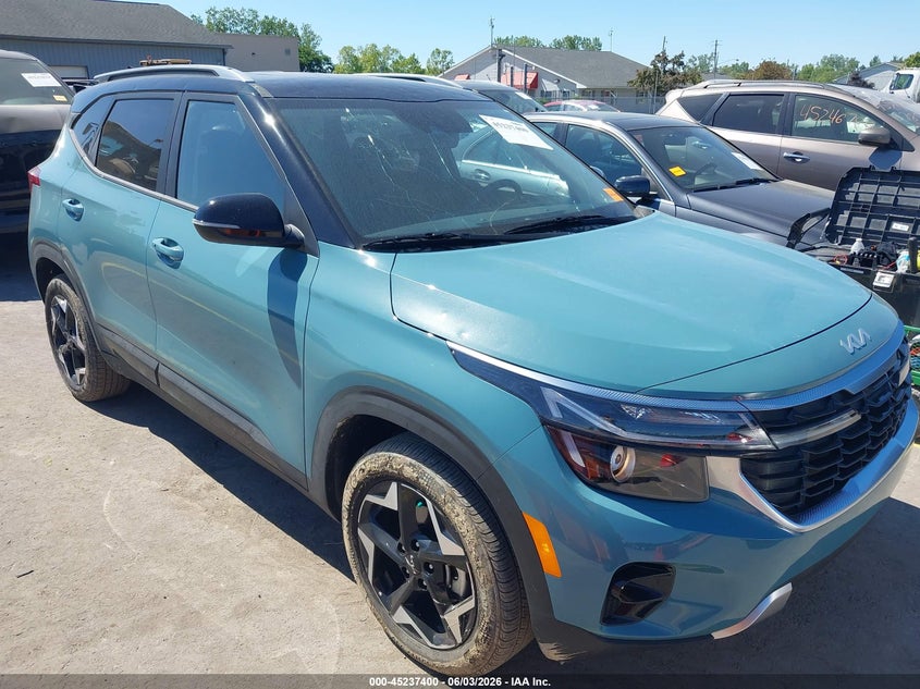 2026 Kia Seltos VIN KNDEU2AA8T7858857 IAAI salvage auction — HAIL, Salvage Title, sold $12,400 on 2026-07-28 (photo 1)