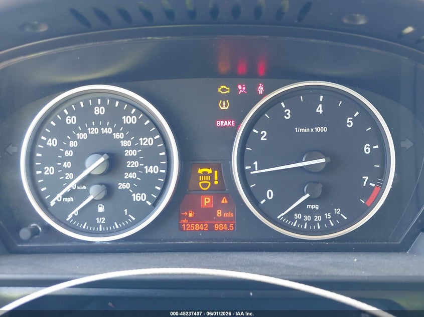 2010 BMW 5 series VIN WBANU5C50AC442112 IAAI salvage auction — LEFT SIDE, Salvage (California), sold $300 on 2026-07-28 (photo 7)