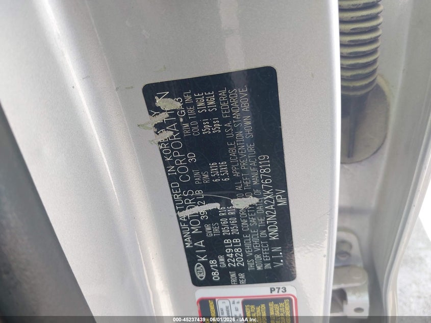 2019 Kia Soul VIN KNDJN2A2XK7678119 IAAI salvage auction — RIGHT FRONT, Original (Texas), sold $2,575 on 2026-07-08 (photo 9)