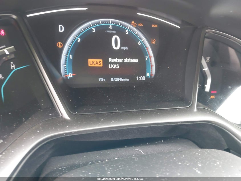 2019 Honda Civic VIN SHHFK7H65KU417493 IAAI salvage auction — FRONT & REAR, Salvage Title, sold $850 on 2026-07-29 (photo 7)