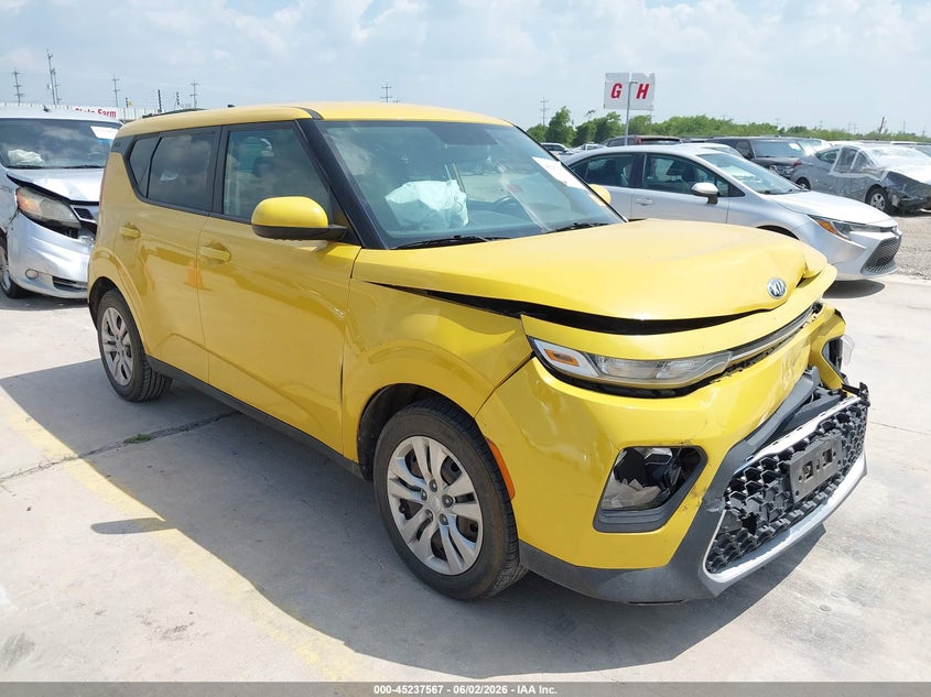2020 Kia Soul VIN KNDJ23AU2L7050007 IAAI salvage auction — FRONT END, Salvage Title, sold $2,000 on 2026-07-13 (photo 1)