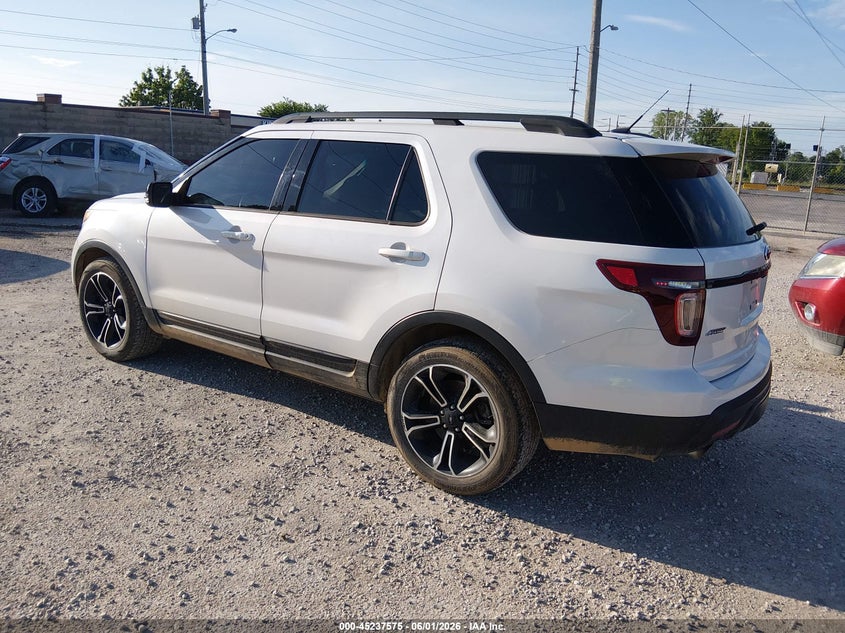 2015 Ford Explorer VIN 1FM5K8GT3FGA19586 IAAI salvage auction — HAIL, Salvage Title, sold $2,000 on 2026-07-27 (photo 3)