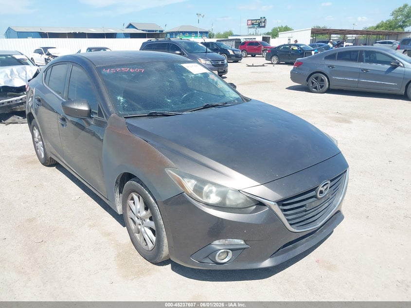 2016 Mazda 3 VIN JM1BM1U78G1331097 IAAI salvage auction — HAIL, Salvage Title, sold $1,100 on 2026-07-29 (photo 1)