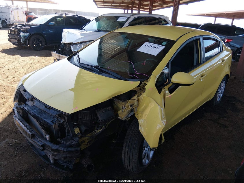 2016 Kia Rio VIN KNADM4A32G6590552 IAAI salvage auction — FRONT END, Salvage Title, sold $875 on 2026-07-07 (photo 2)