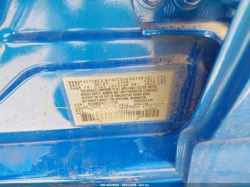 2024 Nissan Sentra VIN 3N1AB8CVXRY203150 IAAI salvage auction — LEFT FRONT, Original (Texas), sold $7,200 on 2026-07-28 (photo 9)