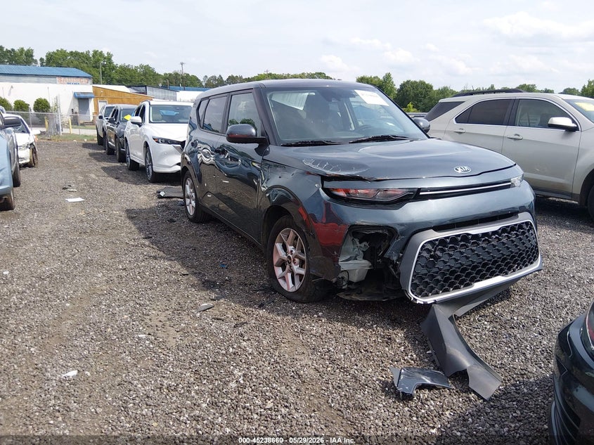 2021 Kia Soul VIN KNDJ23AU7M7767293 IAAI salvage auction — FRONT END, Salvage Title, sold $2,100 on 2026-07-28 (photo 1)