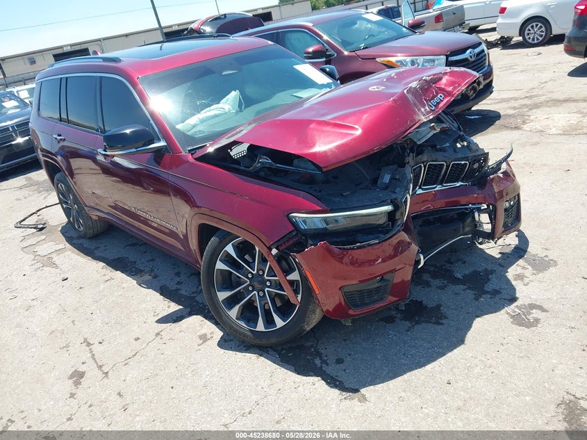 2021 Jeep Grand cherokee VIN 1C4RJKDG8M8132843 IAAI salvage auction — FRONT END, Salvage Title, sold $4,350 on 2026-07-18 (photo 1)