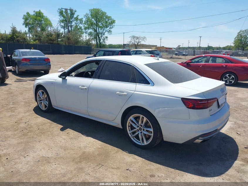 2020 Audi A4 VIN WAUDNAF47LA050621 IAAI salvage auction — FRONT END, Salvage Title, sold $9,700 on 2026-07-16 (photo 3)
