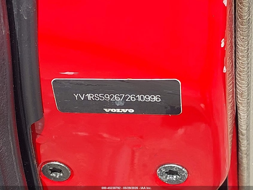 2007 Volvo S60 VIN YV1RS592672610996 IAAI salvage auction — REAR END, Salvage (Georgia), sold $275 on 2026-07-22 (photo 9)