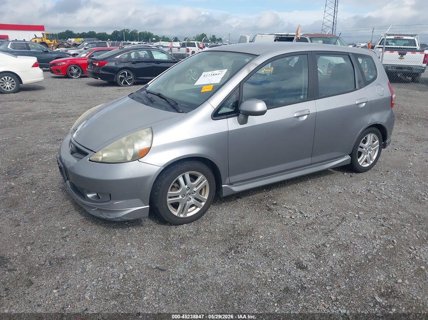 2008 Honda Fit VIN JHMGD38658S058620 IAAI salvage auction — FRONT & REAR, Clear (Arkansas), sold $1,250 on 2026-07-08 (photo 2)