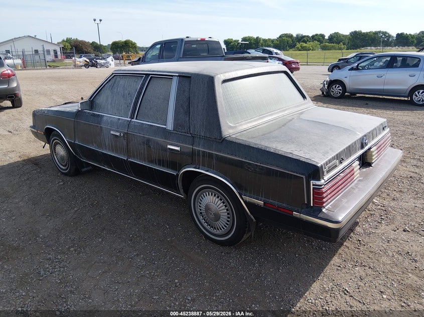 1985 Chrysler Lebaron VIN 1C3BC56D3FF201537 IAAI salvage auction — ENGINE BURN, Salvage (Illinois), sold $200 on 2026-07-08 (photo 3)