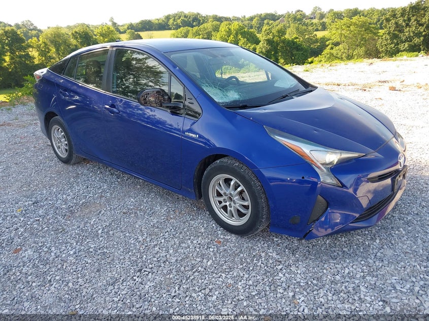2016 Toyota Prius VIN JTDKARFU8G3521027 IAAI salvage auction — HAIL, Salvage Title, sold $2,700 on 2026-07-06 (photo 1)