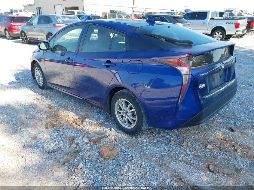 2016 Toyota Prius VIN JTDKARFU8G3521027 IAAI salvage auction — HAIL, Salvage Title, sold $2,700 on 2026-07-06 (photo 3)