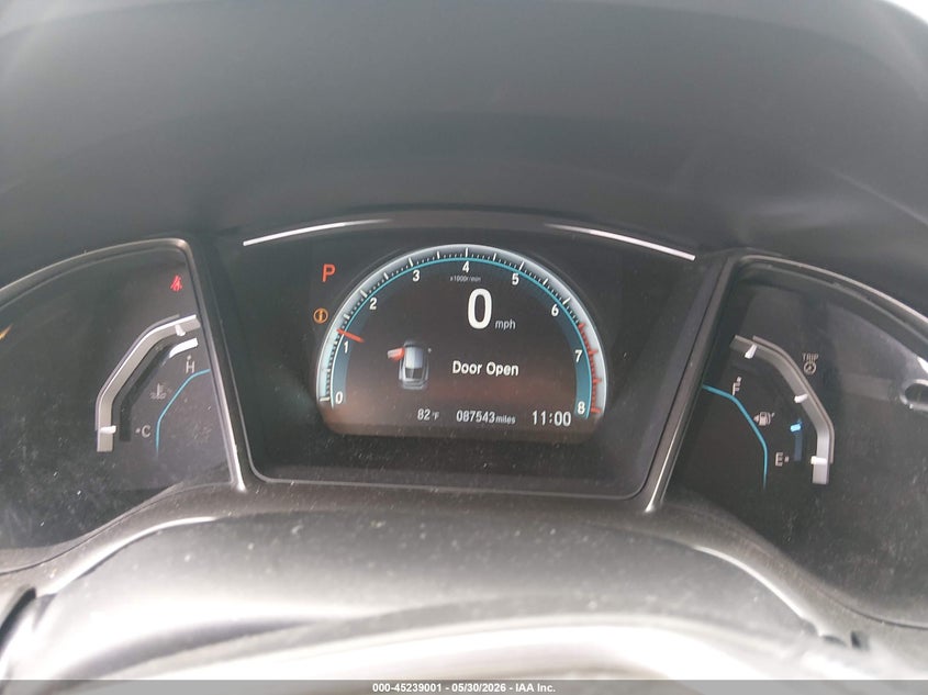 2018 Honda Civic VIN SHHFK7H54JU206940 IAAI salvage auction — HAIL, Salvage Title, sold $6,300 on 2026-07-17 (photo 7)