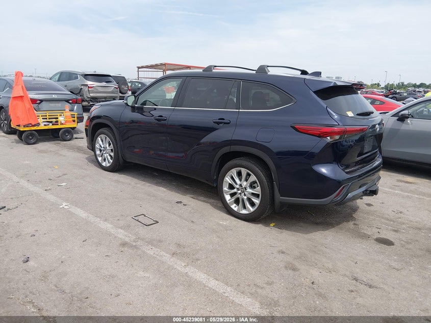 2022 Toyota Highlander VIN 5TDDZRBH6NS182676 IAAI salvage auction — RIGHT REAR, Salvage (Illinois), sold $18,050 on 2026-07-07 (photo 3)
