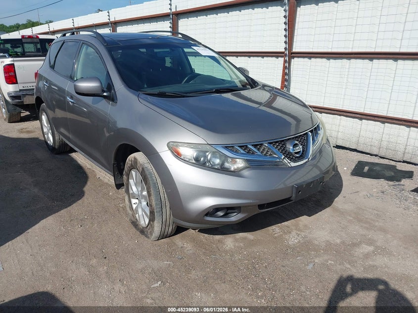 2012 Nissan Murano VIN JN8AZ1MU2CW102421 IAAI salvage auction — LEFT & RIGHT, Salvage Title, sold $400 on 2026-07-13 (photo 1)