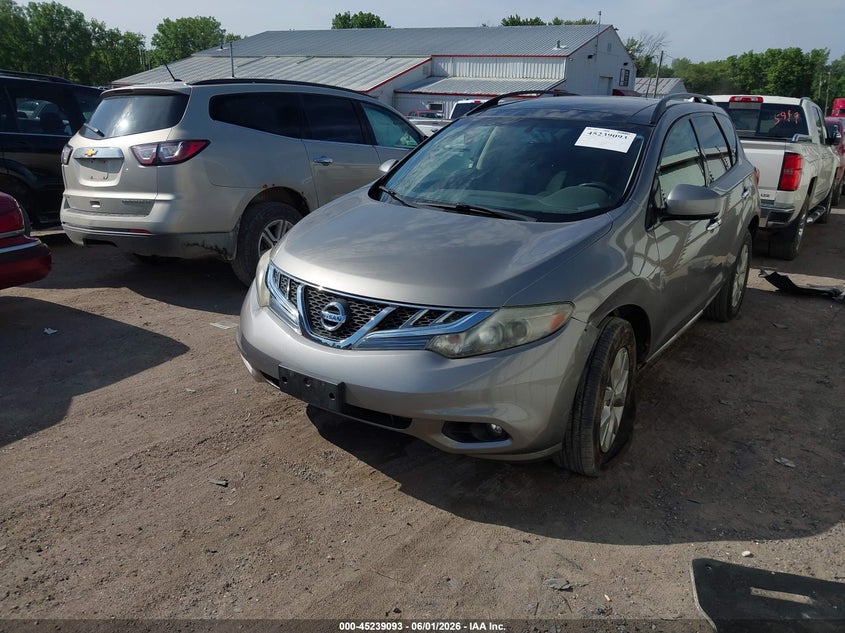 2012 Nissan Murano VIN JN8AZ1MU2CW102421 IAAI salvage auction — LEFT & RIGHT, Salvage Title, sold $400 on 2026-07-13 (photo 2)