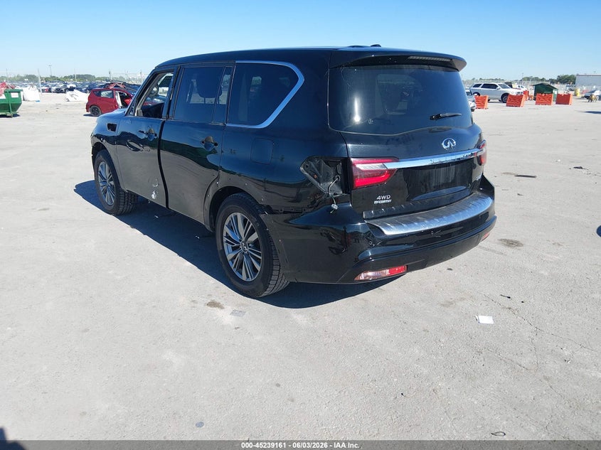 2021 Infiniti Qx80 VIN JN8AZ2AE6M9269108 IAAI salvage auction — FRONT & REAR, Salvage Title, sold $10,450 on 2026-07-07 (photo 3)