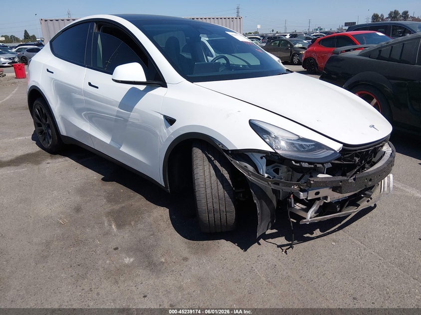 2023 Tesla Model y VIN 7SAYGDEE8PA025301 IAAI salvage auction — LEFT FRONT, Salvage (California), sold $9,325 on 2026-07-29 (photo 1)