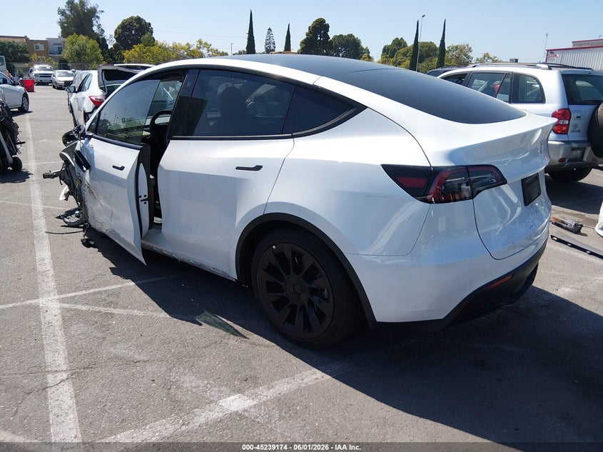 2023 Tesla Model y VIN 7SAYGDEE8PA025301 IAAI salvage auction — LEFT FRONT, Salvage (California), sold $9,325 on 2026-07-29 (photo 3)