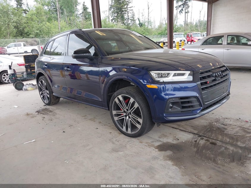 2019 Audi Sq5 VIN WA1C4AFY9K2142336 IAAI salvage auction — LEFT FRONT, Salvage Title, sold $8,700 on 2026-07-08 (photo 1)