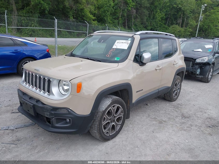 2016 Jeep Renegade VIN ZACCJBDT2GPD68274 IAAI salvage auction — FRONT END, Clear (Virginia), sold $25 on 2026-07-21 (photo 2)