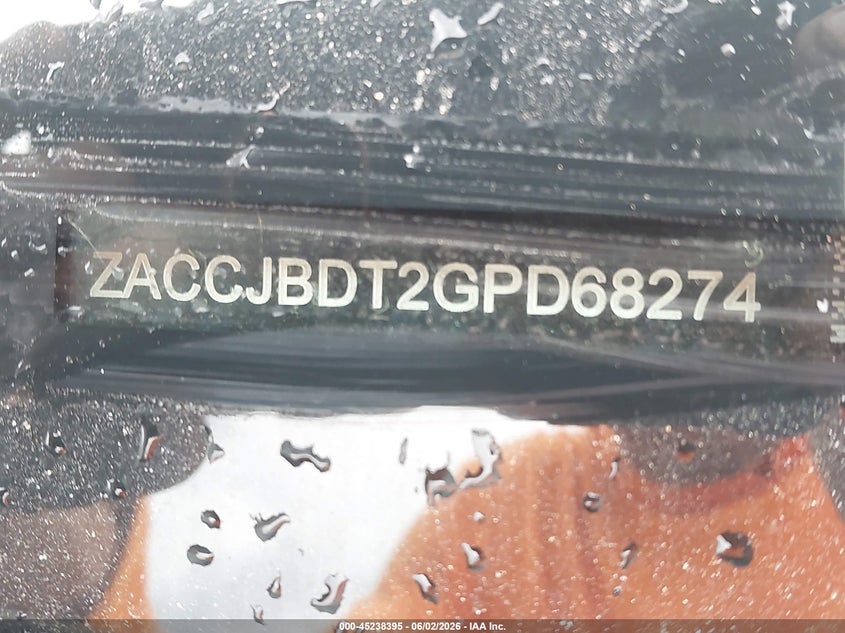 2016 Jeep Renegade VIN ZACCJBDT2GPD68274 IAAI salvage auction — FRONT END, Clear (Virginia), sold $25 on 2026-07-21 (photo 9)