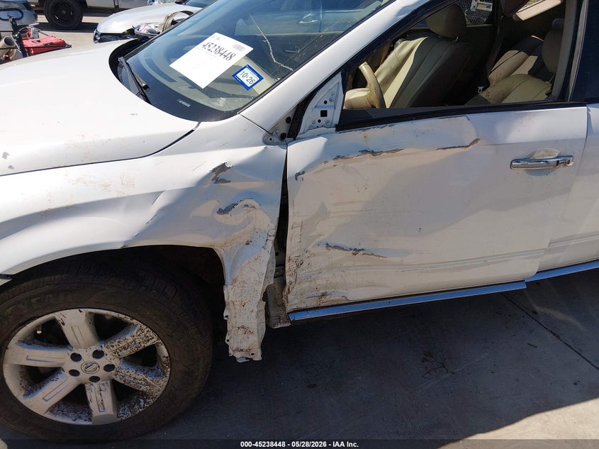 2007 Nissan Murano VIN JN8AZ08WX7W648377 IAAI salvage auction — LEFT & RIGHT, Salvage (Texas), sold $25 on 2026-07-14 (photo 6)