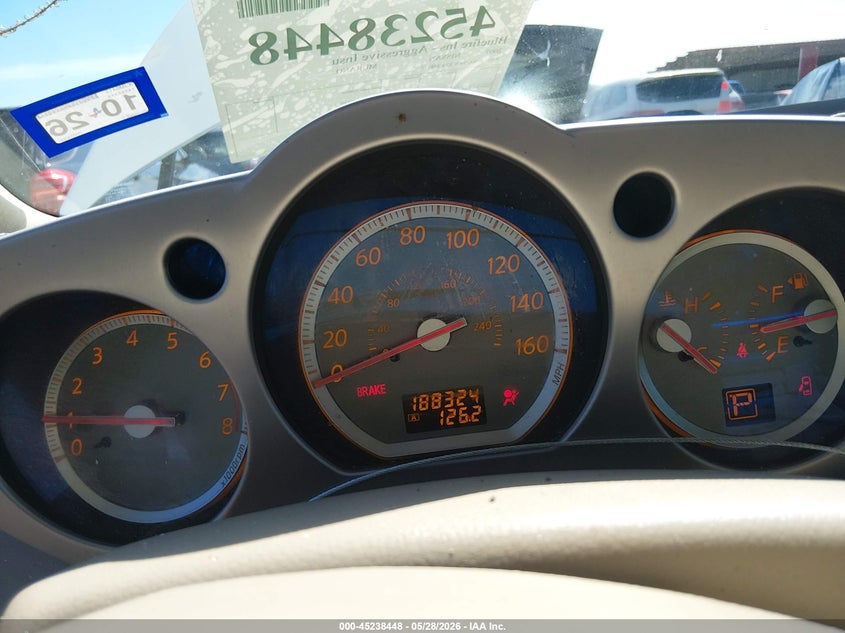 2007 Nissan Murano VIN JN8AZ08WX7W648377 IAAI salvage auction — LEFT & RIGHT, Salvage (Texas), sold $25 on 2026-07-14 (photo 7)
