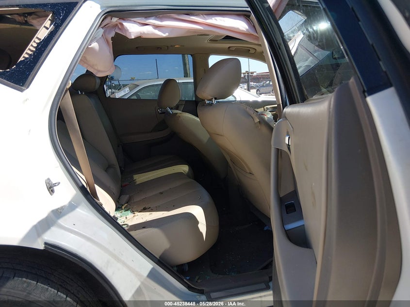 2007 Nissan Murano VIN JN8AZ08WX7W648377 IAAI salvage auction — LEFT & RIGHT, Salvage (Texas), sold $25 on 2026-07-14 (photo 8)