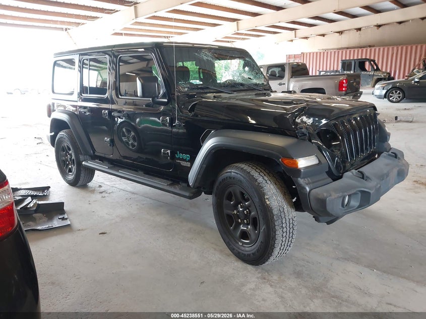 2021 Jeep Wrangler / VIN 1C4HJXDG2MW521577 IAAI salvage auction — FRONT END, Clear (Tennessee), sold $8,200 on 2026-07-29 (photo 1)