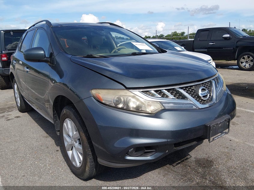 2011 Nissan Murano VIN JN8AZ1MW7BW173713 IAAI salvage auction — NORMAL WEAR, Clear (Texas), sold $250 on 2026-07-29 (photo 1)