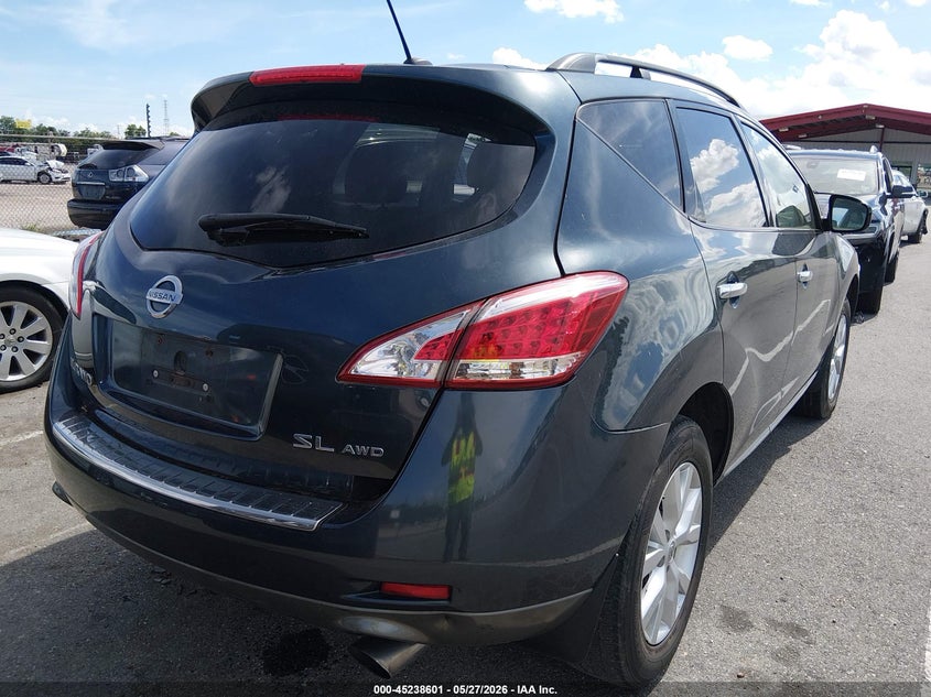 2011 Nissan Murano VIN JN8AZ1MW7BW173713 IAAI salvage auction — NORMAL WEAR, Clear (Texas), sold $250 on 2026-07-29 (photo 4)