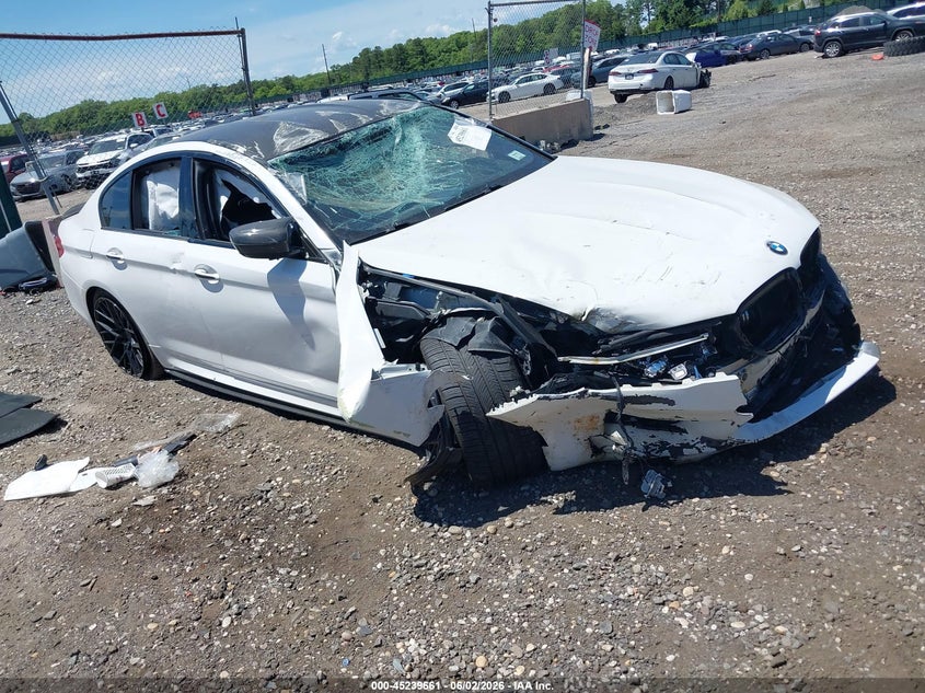 2018 BMW M5 VIN WBSJF0C5XJB283628 IAAI salvage auction — ALL OVER, Salvage Title, sold $7,600 on 2026-07-28 (photo 1)