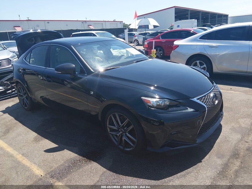 2014 Lexus Is VIN JTHBE1D20E5001055 IAAI salvage auction — REAR END, Salvage Title, sold $7,750 on 2026-07-15 (photo 1)
