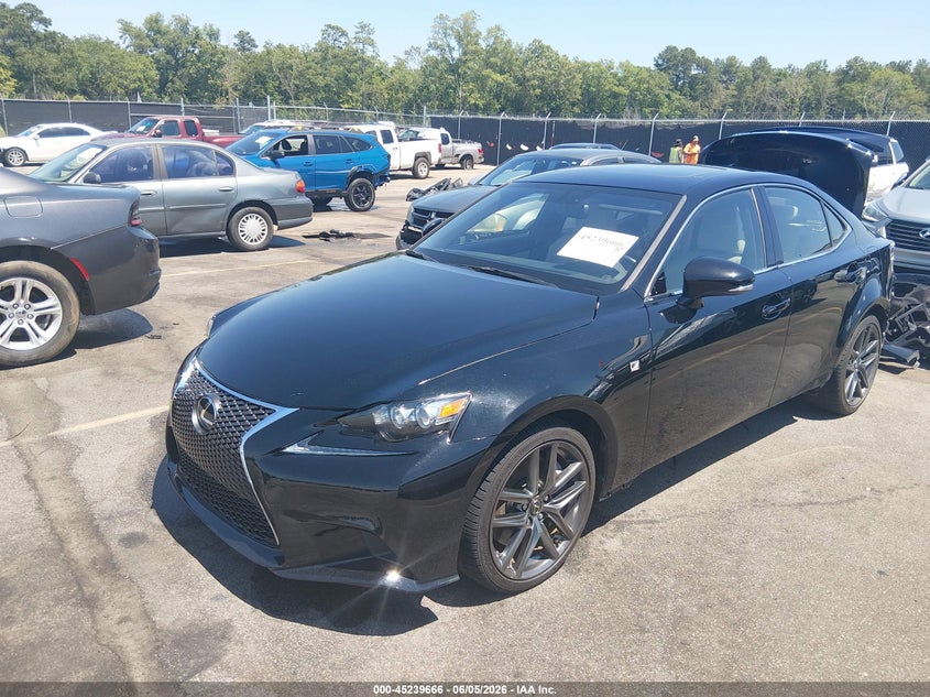 2014 Lexus Is VIN JTHBE1D20E5001055 IAAI salvage auction — REAR END, Salvage Title, sold $7,750 on 2026-07-15 (photo 2)