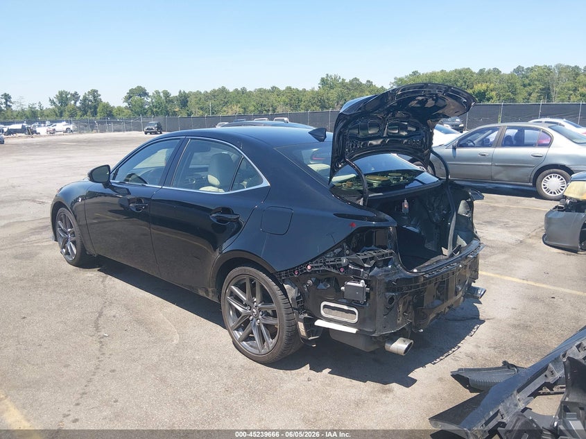 2014 Lexus Is VIN JTHBE1D20E5001055 IAAI salvage auction — REAR END, Salvage Title, sold $7,750 on 2026-07-15 (photo 3)