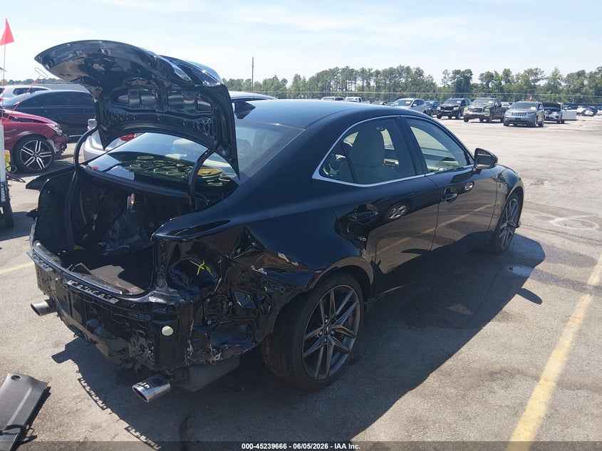 2014 Lexus Is VIN JTHBE1D20E5001055 IAAI salvage auction — REAR END, Salvage Title, sold $7,750 on 2026-07-15 (photo 4)