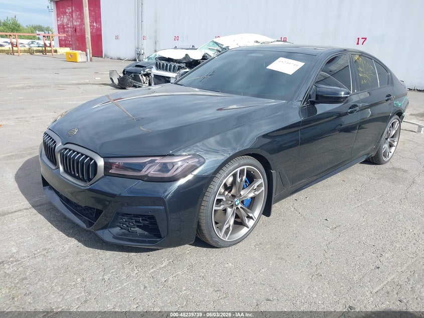 2021 BMW 5er VIN WBA13BK01MCF15677 IAAI salvage auction — LEFT REAR, Salvage (Oregon), sold $22,400 on 2026-08-13 (photo 2)