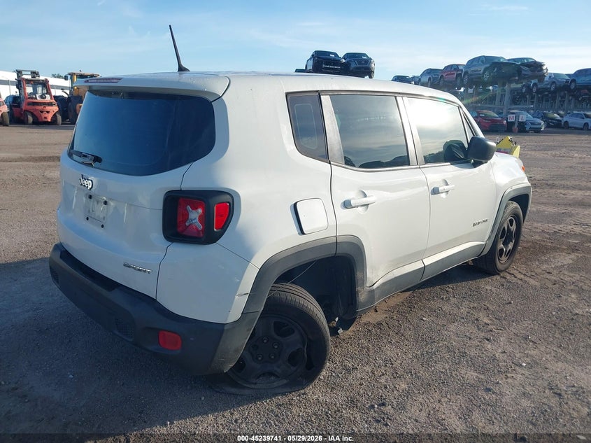 2016 Jeep Renegade VIN ZACCJAAT2GPE19609 IAAI salvage auction — FRONT END, Rebuildable (Florida), sold $775 on 2026-07-21 (photo 4)