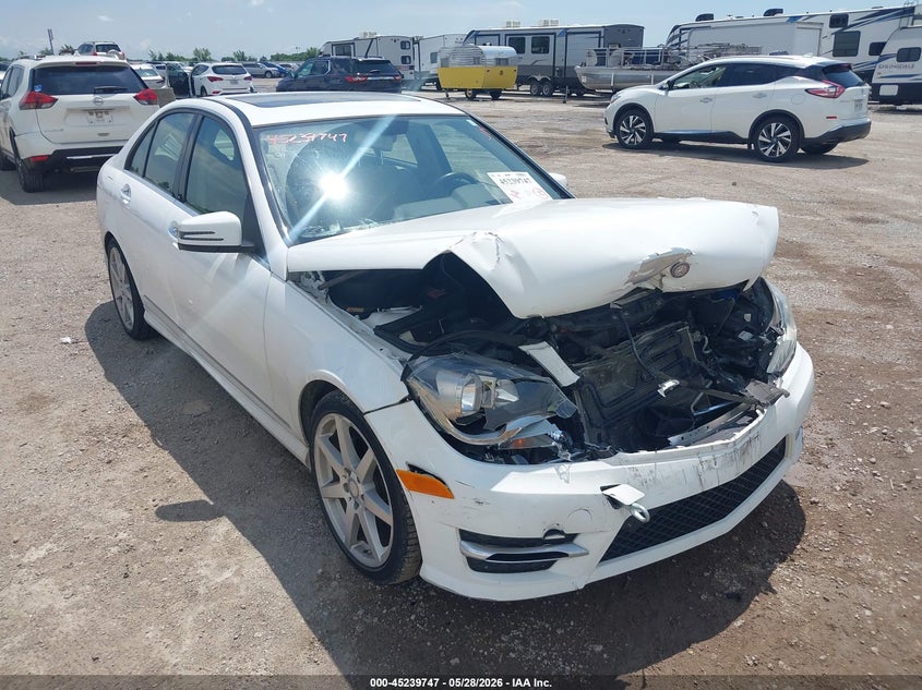 2014 Mercedes-benz VIN WDDGF4HB2EG255327 IAAI salvage auction — FRONT END, Salvage (Texas), sold $1,350 on 2026-07-29 (photo 1)