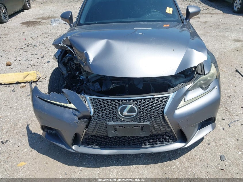 2014 Lexus Is VIN JTHBF1D22E5021725 IAAI salvage auction — FRONT END, Salvage Title, sold $25 on 2026-07-23 (photo 6)